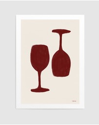 Olive et Oriel - Wine Time by Tara Royle Art Print