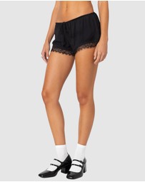EDIKTED - Rumi Lace Trim Shorts
