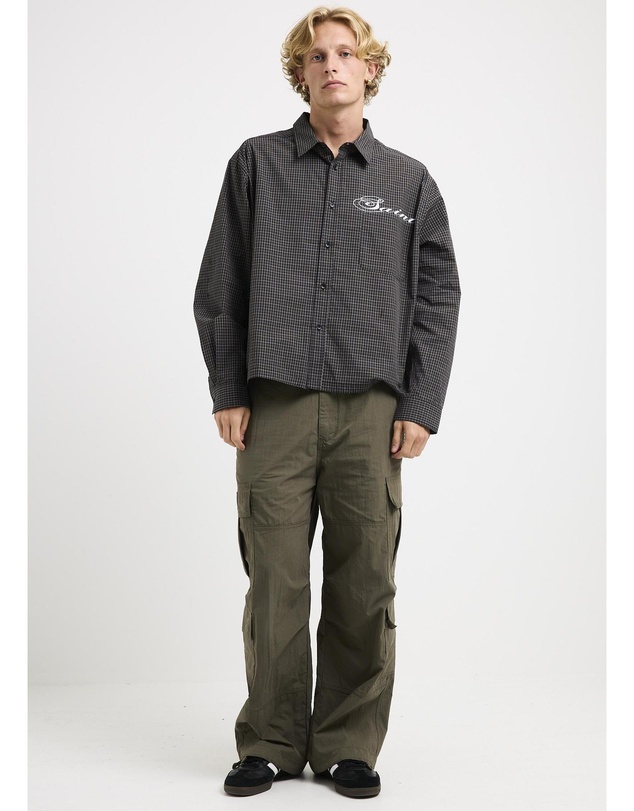 Black Noise White Rain - El Porter Long Sleeve Shirt