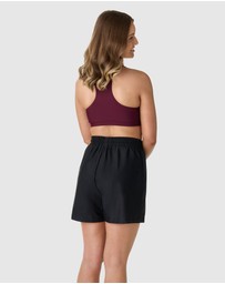 Modest Mermaid - Jet Black Highwaist Board Short SPF50+