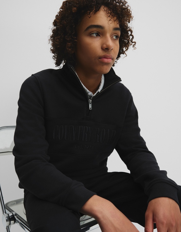 Country Road - Teen Australian Cotton Heritage Half Zip Sweat