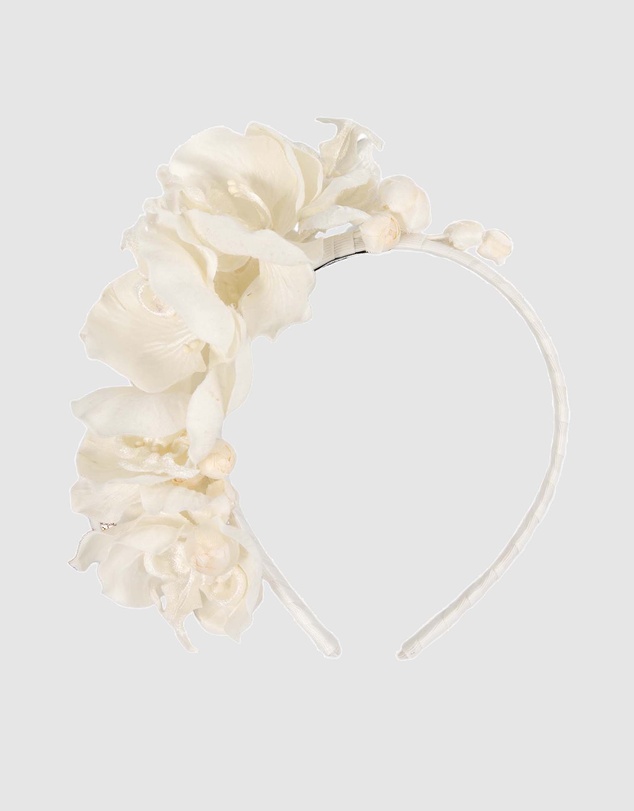 Max Alexander - Cream Orchid Flower Fascinator