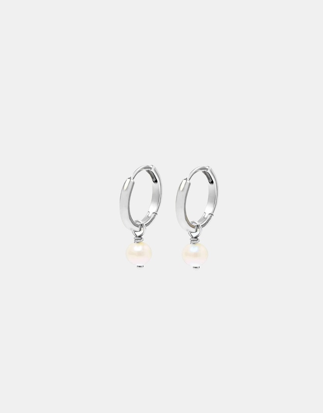 Luna Rae - Sterling Silver - Moonglade Pearl Huggies