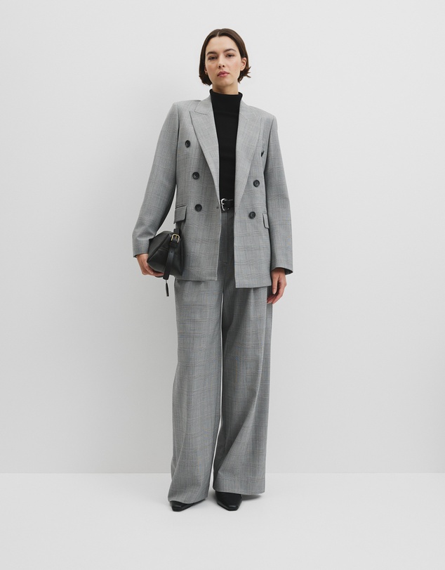 Country Road - Glen Check Double Breasted Blazer