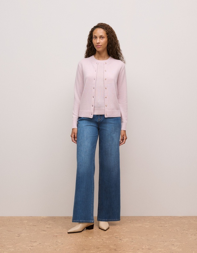 Trenery - Wool Cashmere T-shirt in Pink Rose