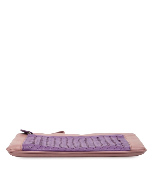 Pre-Loved by Azura Reborn - Pre-Loved Bicolor Nappa Intrecciato Wristlet Clutch