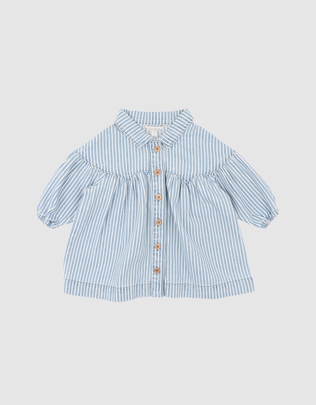 Fox & Finch - Winter Vacay Stripe Denim Dress - Babies
