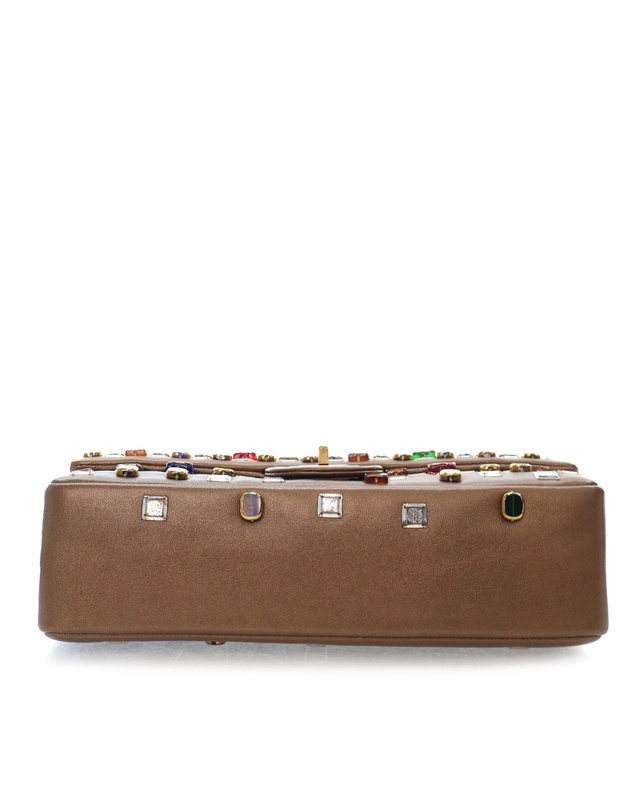 Pre-Loved by Azura Reborn - Pre-Loved Paris Byzance Gripoix Bijoux Reissue 2.55 Calfskin Single Flap 225