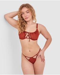 Bras N Things - Night Games Wild Delight Unlined & String Set - Rust
