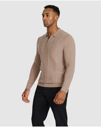 Tarocash - Cedar Stripe Zip Knit