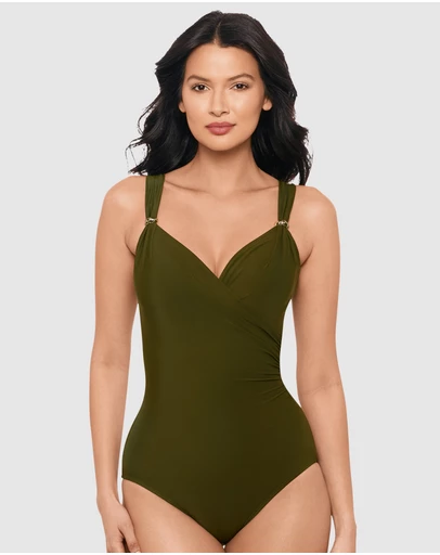 Miraclesuit Swimwear  - Razzle Dazzle Siren Crossover Shaping Swimsuit