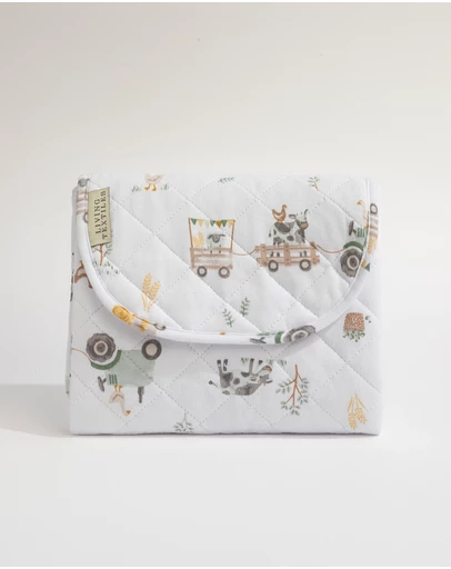 Living Textiles - Waterproof Travel Change Mat - Tractor Ride