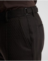 Calibre - Jacquard Wool Suit Pants Chocolate