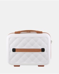 Pierre Cardin - Pierre Cardin Metro Medium Hard Shell with Mini Beauty Case Set + Leather Tag