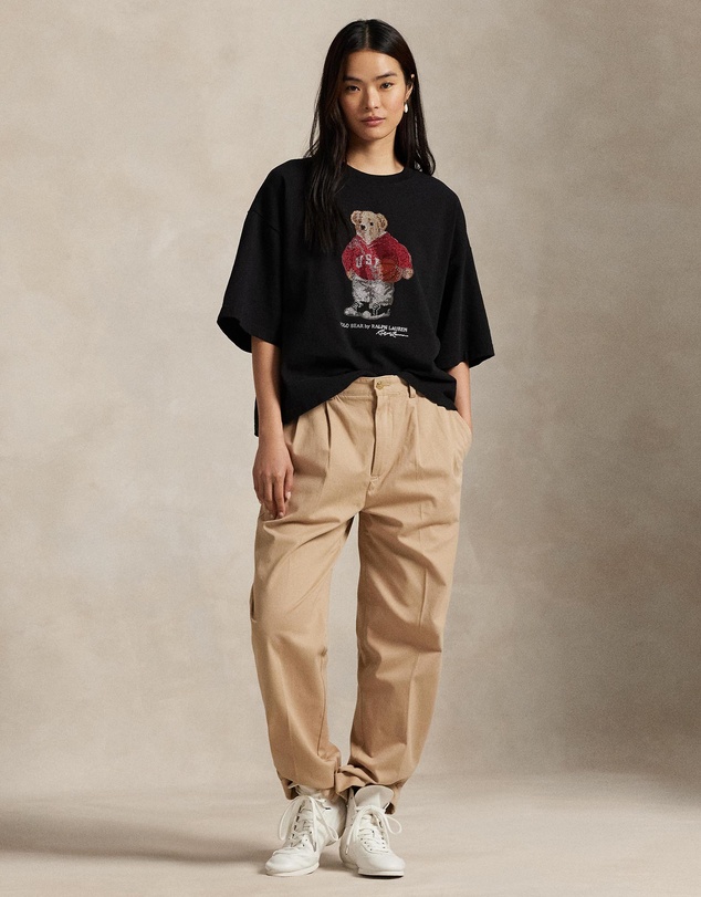 Polo Ralph Lauren - Rhinestone Polo Bear Cotton Jersey Tee