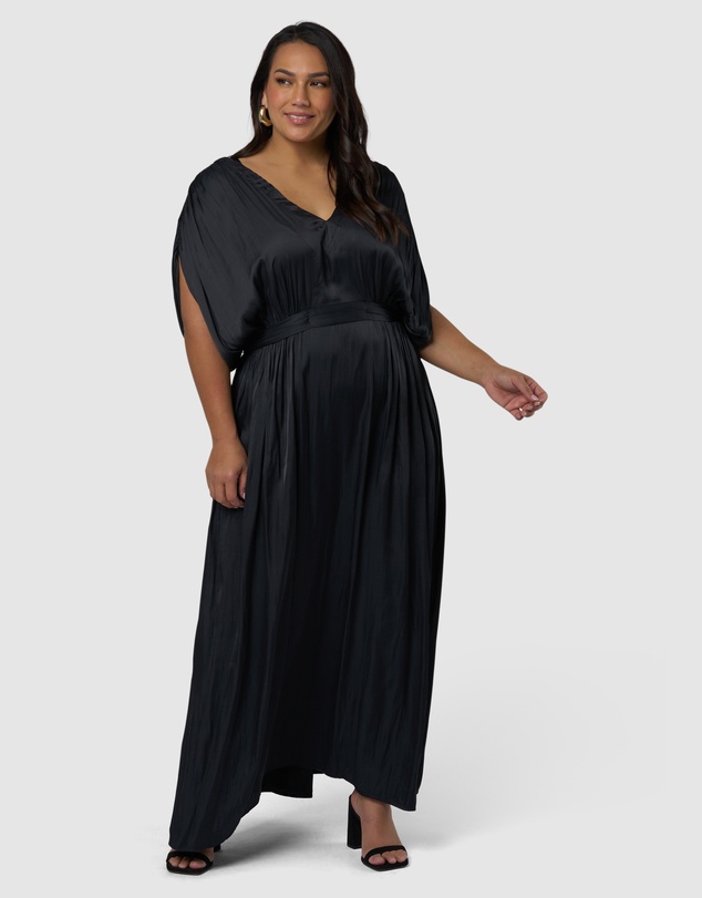 Pink Dusk by Curve Project - Aphrodite Satin Maxi Dress