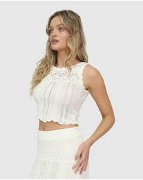 Belle & Bloom - Harvest Haze Crochet Crop Top