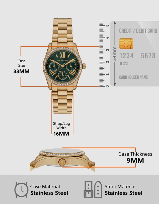 Michael Kors - Lexington Gold Tone Analogue Watch