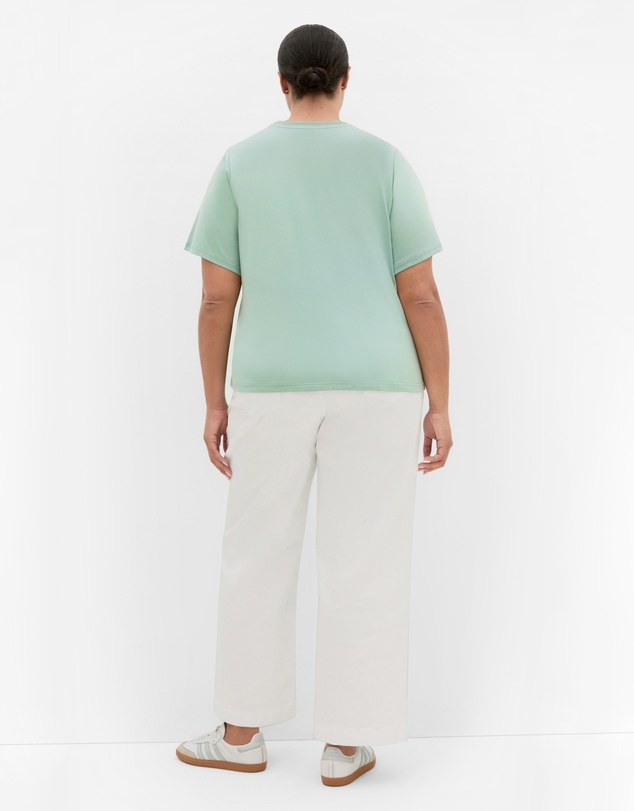 City Chic - Plus size Vintage Volley Tee - sage