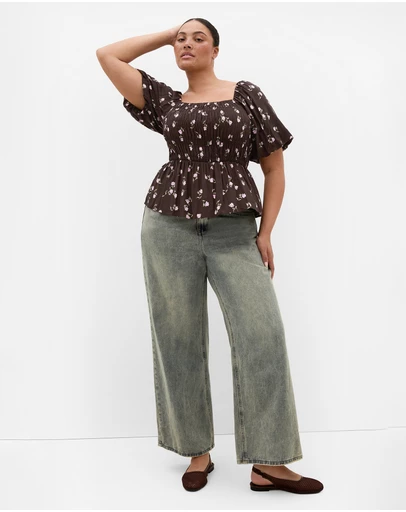 City Chic - Aire Field Print Top