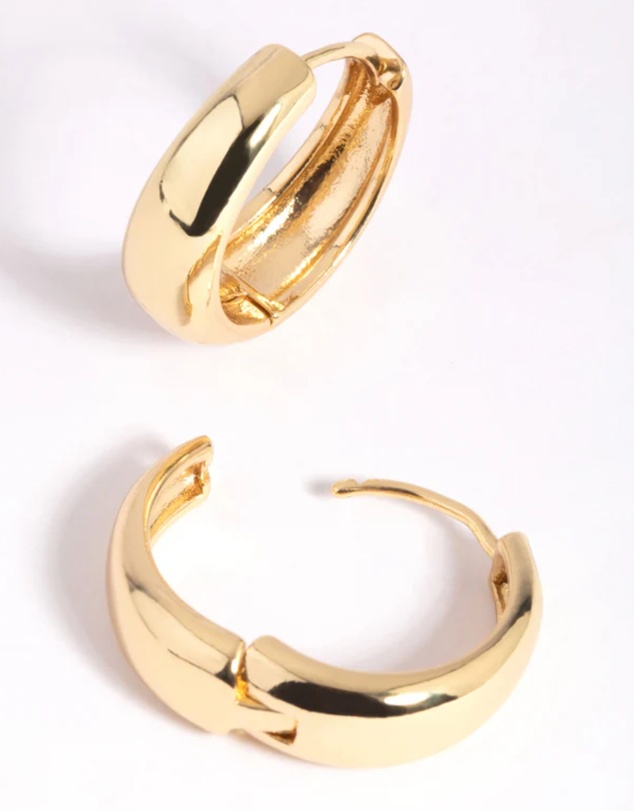 Lovisa - Gold Medium Tube Huggie Earrings
