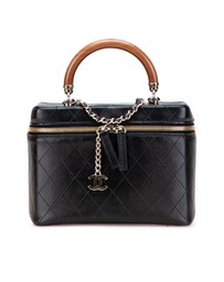 Pre-Loved by Azura Reborn - Pre-Loved Large Quilted Lambskin Knock On Wood Vanity Case