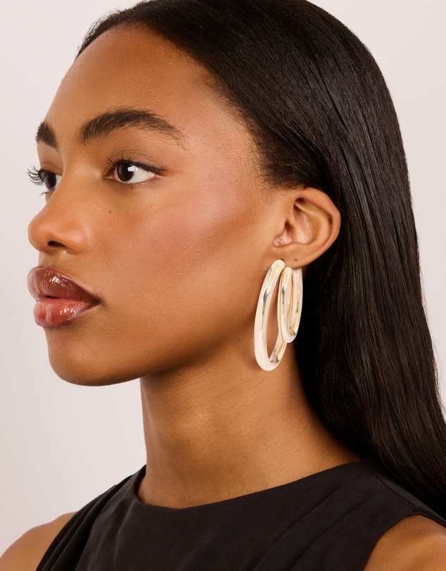 Lovisa - Gold Double Thick Statement Hoop Earrings