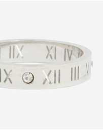 Lovisa - Waterproof Stainless Steel Cubic Zirconia Roman Numeral Ring