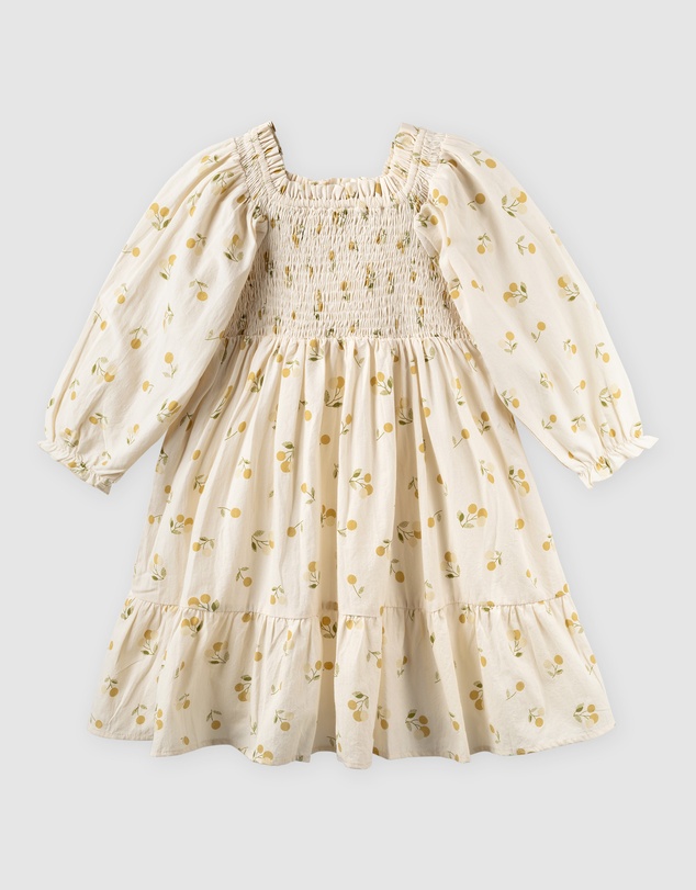 Designer Kidz - Golden Cherry Tiered Dress