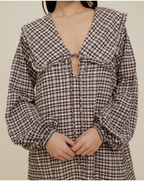 The Fated - Montant Check Mini Dress
