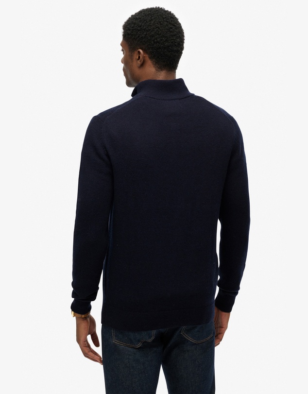 Superdry - Wool Blend Half Zip Slim Fit Jumper