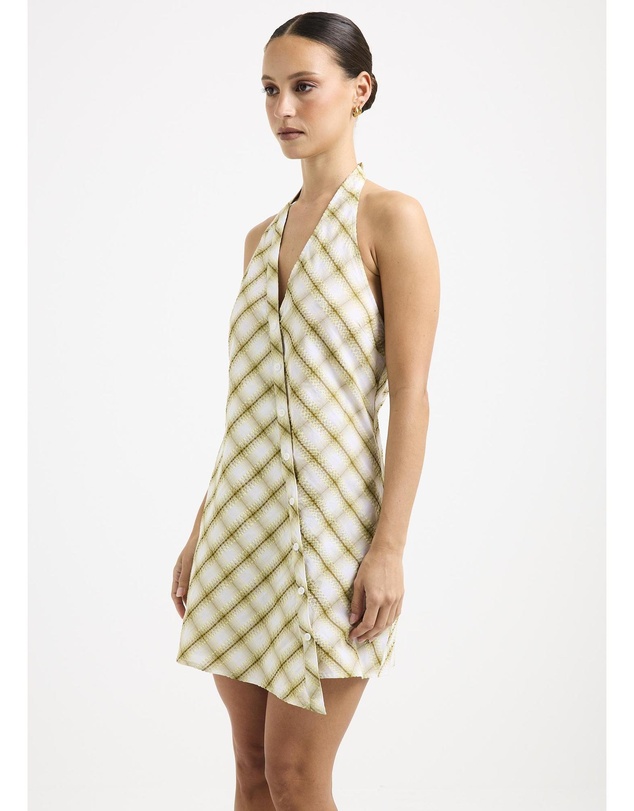 Insight - Abby Assymetric Check Mini Dress
