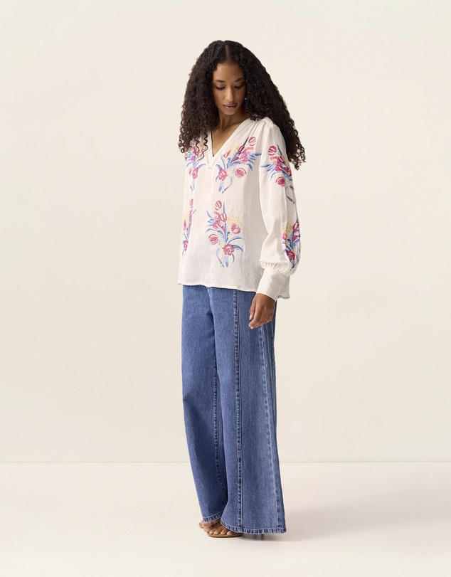 MOS The Label - Tulip Embroidery Blouse