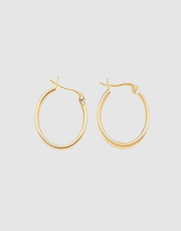 Ichu - Minimalist Hoops Earrings Gold 20mm