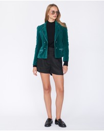 Amelius - Margaret Velvet Pintuck Blazer