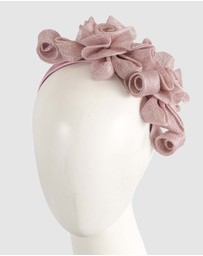 Max Alexander - Sinamay Curls Pink Fascinator