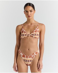 Poolside Paradiso - Samoa High Cut Cheeky Bikini Bottom - Seashell