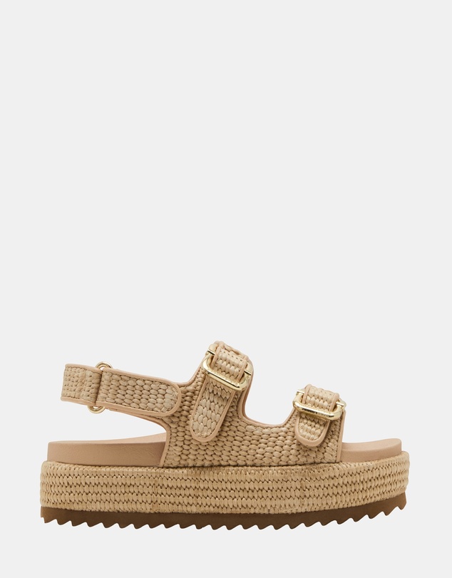 Steve Madden - Boxerr Natural Raffia Sandals