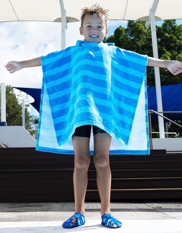 Zoggs - Stripes Poncho Hooded Towel - Kids