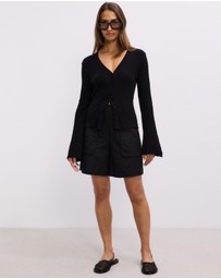 The Fated - Jamie Knit Flare Sleeve Top