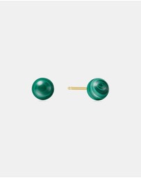 Ania Haie - Ania Haie Gold Malachite Sphere Stud Earrings