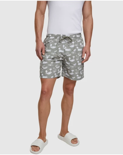 Urban Classics - Pattern Swim Shorts