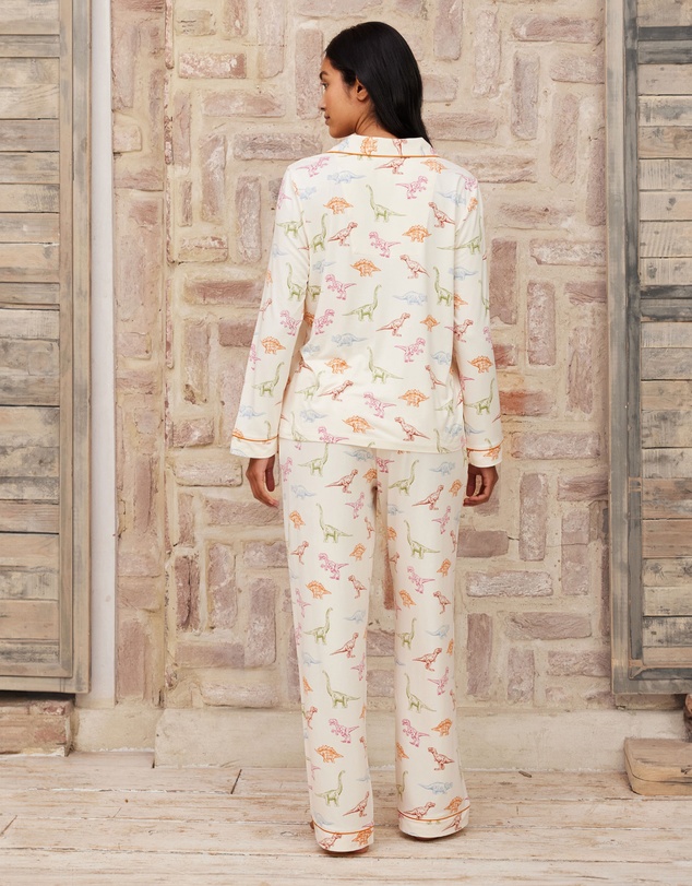 Chelsea Peers - Dinosaur Print Long Pyjama Set