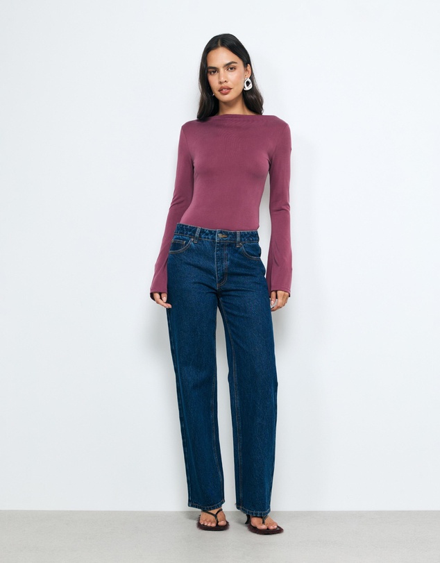 AERE - Marina Cupro Flared Sleeve Top