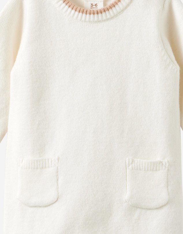 Cotton On Kids - Baby Organic Blend Knit Long Sleeve Romper