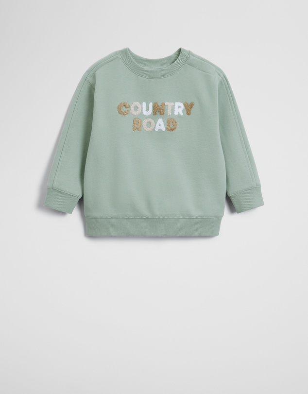 Country Road - Australian Cotton Contrast Boucle Sweat