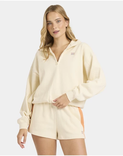 Billabong - Womens Classic Feels Half Zip Fleece Top