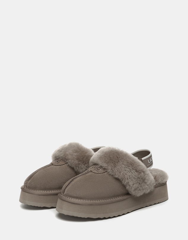 EVERAU - Australian Shepherd Ugg Waffle Platform Cow Suede Upper House Shoes
