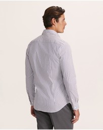 SABA - Calvin Long Sleeve Slim Stripe Shirt