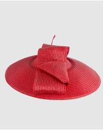Max Alexander - Saucer Red Racing Fascinator Hat